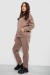 Спортивний костюм жіночий на флісі, колір темно-бежевий, 257R85 Спортивний костюм жіночий на флісі, колір темно-бежевий, 257R85