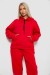 Спортивный костюм женский на флисе, цвет красный, 238R5726