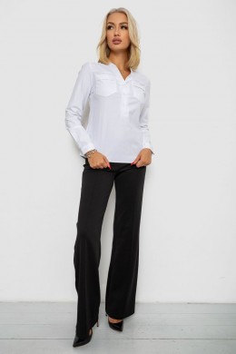 Блуза однотонная, цвет белый, 230R96-12