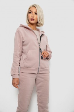 Спортивный костюм женский на флисе, цвет пудровый, 257R86
