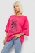 Футболка женская с принтом, цвет розовый, 244R2029-5