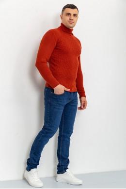 Свитер-гольф мужской, цвет терракотовый, 161R892