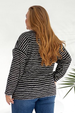 Свитшот женский в полоску, цвет черный, 257R332-3