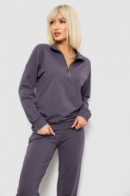 Спортивный костюм женский однотонный, цвет серый, 244R1069AG