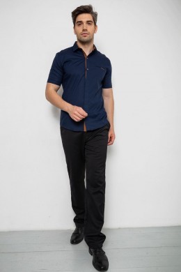 Рубашка мужская однотонная  -уценка, цвет синий, 214R7118-U-5