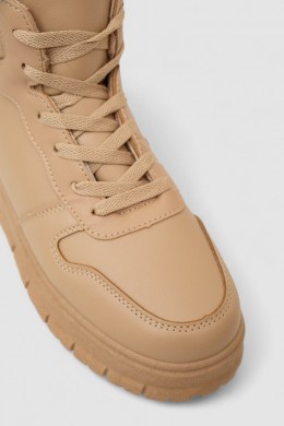 Кросівки жіночі зимові на хутрі, колір темно-бежевий, 248RBL7