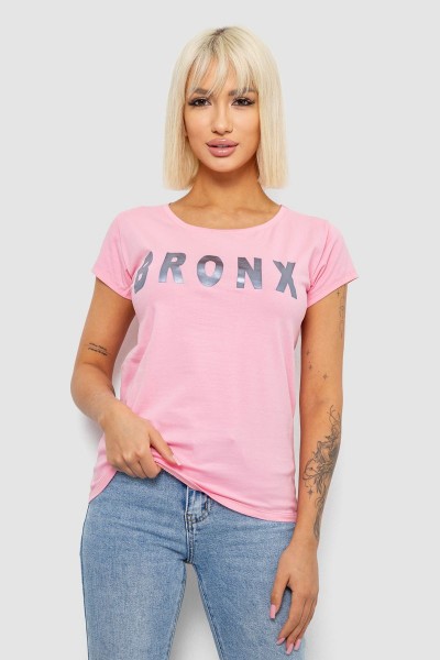 Футболка женская с принтом, цвет розовый, 244R2038