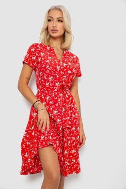 Платье софт с принтом, цвет красный, 230R0032