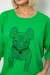 Футболка жіноча з принтом, колір зелений, 244R3008