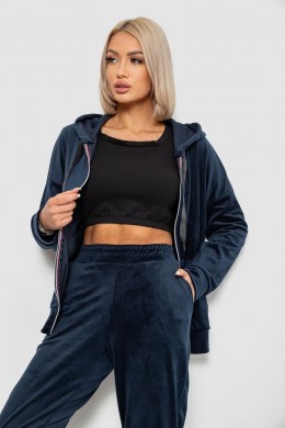 Спортивний костюм жіночий велюровий, колір синій, 257R4122