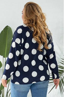 Свитшот женский в горох, цвет синий, 257R332