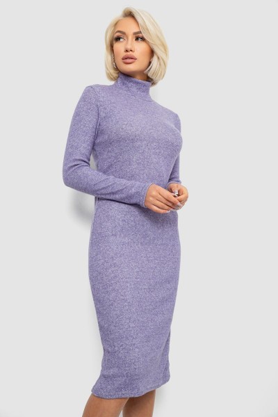Платье повседневное утепленное, цвет сиреневый, 257R115