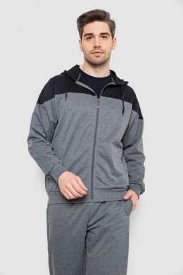 Спорт костюм мужской, цвет серо-черный, 244R988