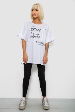 Футболка женская с принтом, цвет белый, 244R2501