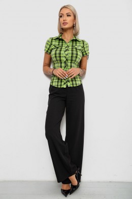 Сорочка жіноча в клітинку, колір салатовий, 230R065