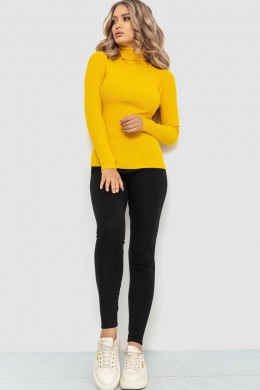 Гольф жіночий в рубчик, колір гірчичний, 204R047