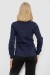 Блуза однотонная, цвет синий, 230R96-11 Блуза однотонная, цвет синий, 230R96-11