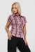 Сорочка жіноча в клітку повсякденна, колір рожевий, 230R062 Сорочка жіноча в клітку повсякденна, колір рожевий, 230R062