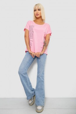 Футболка женская с принтом, цвет розовый, 244R2039