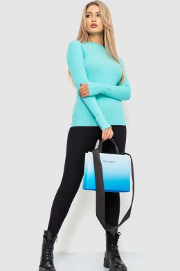 Водолазка женская в рубчик, цвет мятный, 204R9029