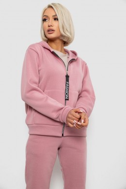 Спортивный костюм женский на флисе, цвет розовый, 257R86-1