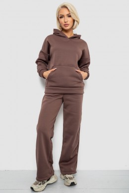 Спортивный костюм женский на флисе, цвет коричневый, 257R87