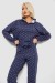 Костюм женский домашний с принтом, цвет синий, 257R1115