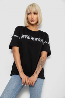 Футболка женская с принтом, цвет черный, 244R2351