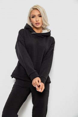 Спортивный костюм женский на флисе, цвет черный, 257R88