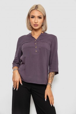 Блуза однотонная, цвет серый, 230R97-2