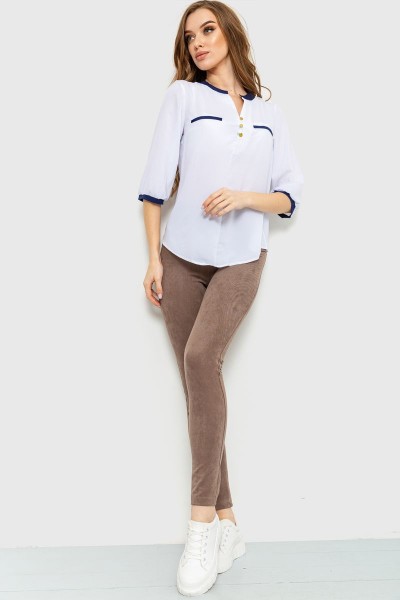 Блуза классическая   -уценка, цвет бело-синий, 230R051-U-7