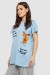 Футболка женская с принтом, цвет голубой, 244R3002 Футболка женская с принтом, цвет голубой, 244R3002