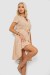 Платье софт с принтом в горох, цвет бежевый, 230R0032-3 Платье софт с принтом в горох, цвет бежевый, 230R0032-3