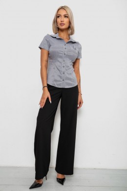 Рубашка классическая в полоску, цвет серый, 230R668-1