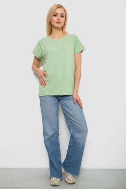 Футболка женская однотонная, цвет оливковый, 244R2300