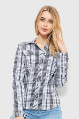 Сорочка жіноча повсякденна, колір сіро-білий, 230R064