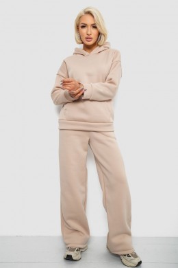 Спортивный костюм женский на флисе, цвет бежевый, 257R87