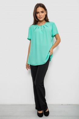 Блуза однотонная, цвет мятный, 230R112-15