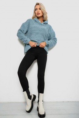 Худі жіночий однотонний з капюшоном, колір блакитний, 257R14