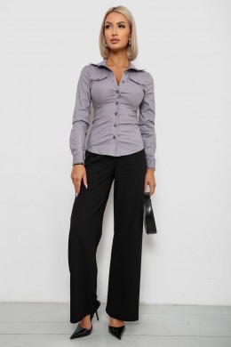 Сорочка жіноча однотонна, колір сірий, 230R068