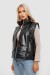 Жилет женский демисезонный экокожа, цвет черный, 257R98 Жилет женский демисезонный экокожа, цвет черный, 257R98
