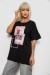 Футболка жіноча з принтом, колір чорний, 244R4011