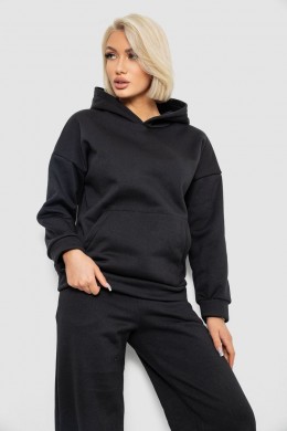 Спортивный костюм женский на флисе, цвет черный, 257R87