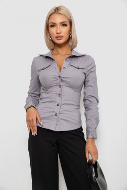 Сорочка жіноча однотонна, колір сірий, 230R068