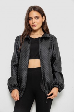 Бомбер женский с принтом, цвет черный, 257R72-4