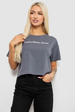 Футболка женская с принтом, цвет серый, 221R9905