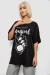Футболка жіноча з принтом, колір чорний, 244R6005-1