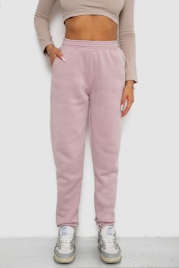 Спортивні штани жіночі на флісі, колір світло-пудровий, 238R57828