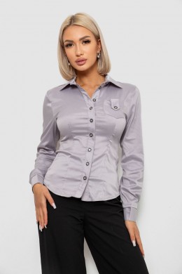 Рубашка классическая в полоску, цвет серый, 230R644-2