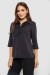 Блуза однотонная, цвет черный, 230R70-2 Блуза однотонная, цвет черный, 230R70-2
